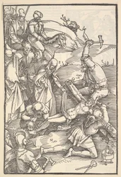 Christ cloué sur la croix, verso : Christ cloué sur la croix, du Speculum Passionis Dom..., 1507