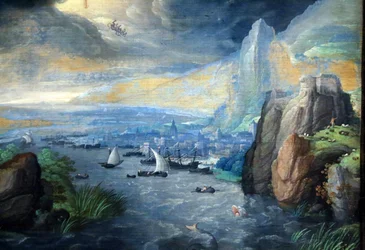 Paysage fantastique avec saint Jean l