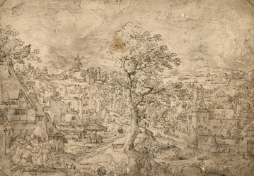 Paysage avec Abraham et les anges