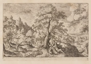 Planche 10, tirée de Paysages avec scènes de l