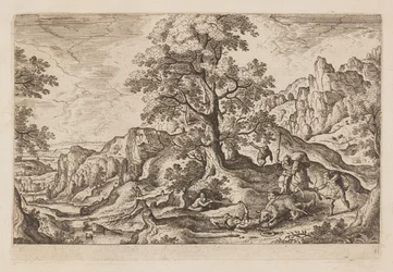 Planche 11, tirée de Paysages avec scènes de l