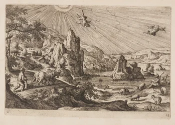 Planche 18, tirée de Paysages avec scènes de l