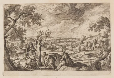 Planche 9, tirée de Paysages avec scènes de l