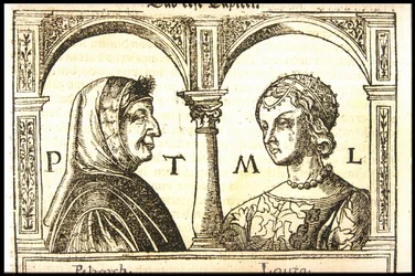 Pétrarque et Laure, vers 1545