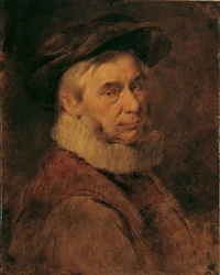 Homme âgé avec collerette et barbe