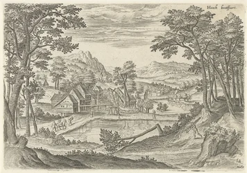 Vue de Bosvoorde (Hooch bootffoort, Vues des environs de Bruxelles)
