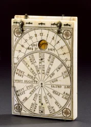 Cadran solaire à boussole de tablette, Nuremberg, 1574