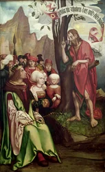 Saint Jean-Baptiste prêchant devant Hérode, du Triptyque de Saint Jean, 1514