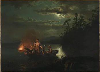 Pêche à la lance sur le lac Kroderen