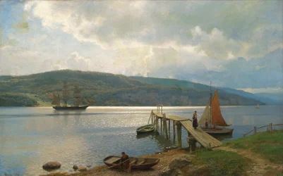 Le quai à Feste près de Moss