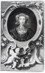 Anne de Clèves, gravée par Jacobus Houbraken, 1740