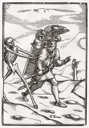 La mort vient au colporteur, gravé par Georg Scharffenberg, de 