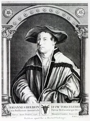 Hans Holbein le Jeune, gravé par Bartholomaus Huebner, 1790
