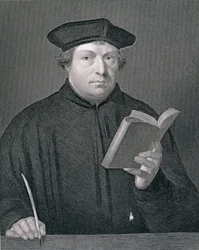 Martin Luther (1483-1546), gravé par W. Holl, de 