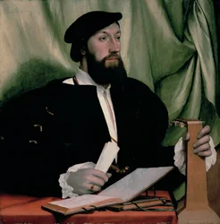 Gentilhomme inconnu avec des livres de musique et un luth, c.1534