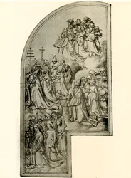 Conception pour un retable représentant des saints