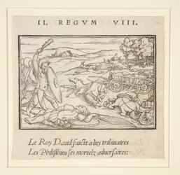 David soumet ses ennemis (recto); David et Urie (verso)