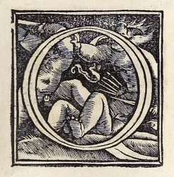 Lettre ornée "O" de la troisième édition de 