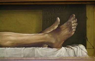 Le Corps du Christ mort (détail)
