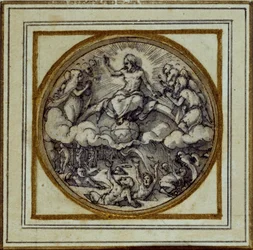 Le Jugement dernier - Conception pour un pendentif ou un badge de chapeau, vers 1532-43