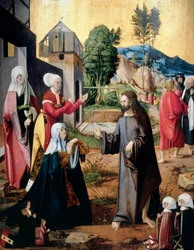 Le Christ prend congé de sa mère, avec quatre donateurs
