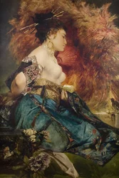 Une femme japonaise, vers 1870