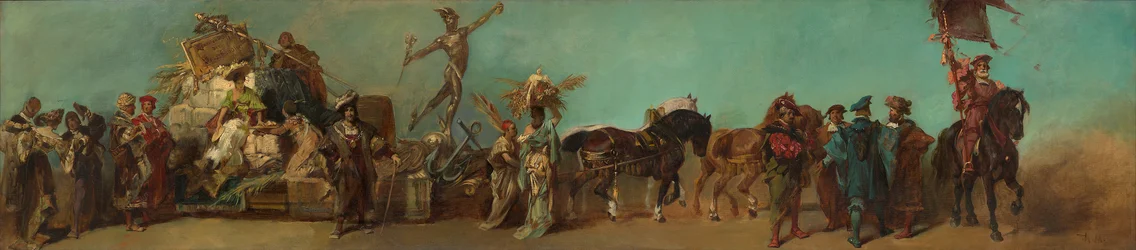 Projet pour le cortège festif de 1879 - La corporation des grossistes