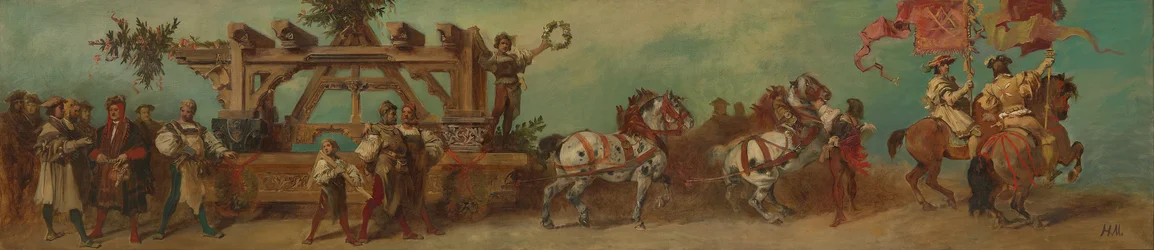 Projet pour le cortège festif de 1879 - Les charpentiers
