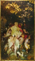 Amoretti moderne, triptyque, panneau central, 1868