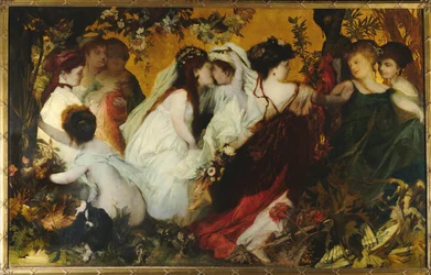 Amoretti moderne, triptyque, panneau droit, 1868