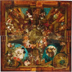 Nuit et matin, peinture de plafond en quatre parties