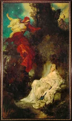Blanche-Neige reçoit le peigne empoisonné ... (peinture sur toile)