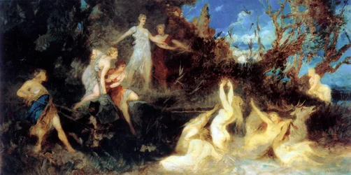 La Chasse de Diane, étude, 1879