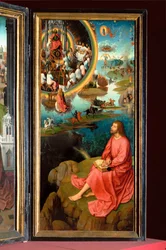 Retable de Saint Jean-Baptiste et Saint Jean Divin (peinture sur chêne)