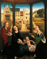 Madone et Enfant dans un jardin