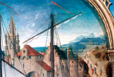 Sanctuaire de Sainte-Ursule, Départ de Bâle, (détail), 1489