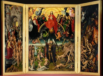 Triptyque avec le Jugement dernier. Panneau central (triptyque sur panneau)