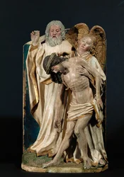 La Sainte Trinité (calcaire polychrome)