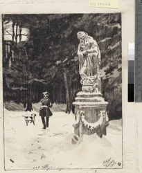 Hiver. Parc du château de Fredensborg