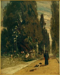 H.P.Feddersen le Jeune, Dans le parc de la Villa d’Este (Tivoli)