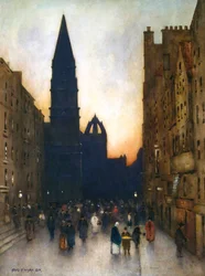 Paysage urbain, vers 1900