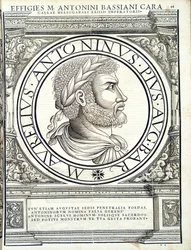 Héliogabale, illustration de Imperatorum romanorum omnium orientalium et occidentalium verissimae imagines ex antiquis numismatis