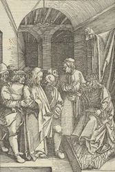 Le Christ devant Hérode dans une salle, de Speculum passionis domini nostri Ihesu Christi, 1507
