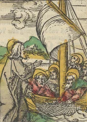 La deuxième pêche miraculeuse par Saint Pierre, de Das Plenarium, 1517