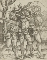 Trois soldats avec des mousquets, vers 1511-15