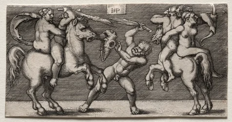 Combat de trois hommes