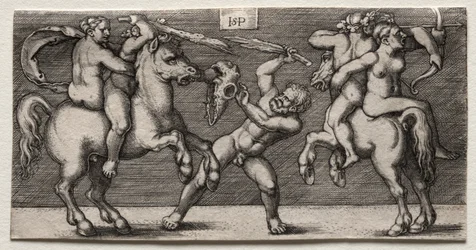 Combat de trois hommes