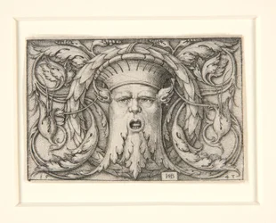Panneau avec un mascaron (ornement avec un masque)
