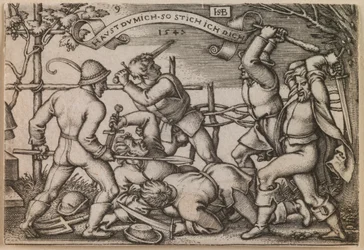 "Rixe de paysans" de la série "La fête des paysans ou les douze mois".