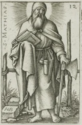 Saint Matthias, planche 12 des Douze Apôtres